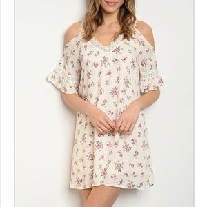 Sale! Cream Off the Shoulder Dress